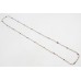 Single strand string Necklace peal and ruby beads stone P 363